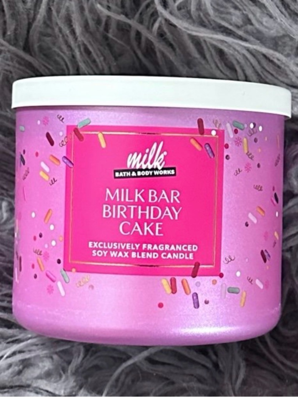 Bath & Body Works Milk Bar Birthday Cake Scented Candle - Pink
